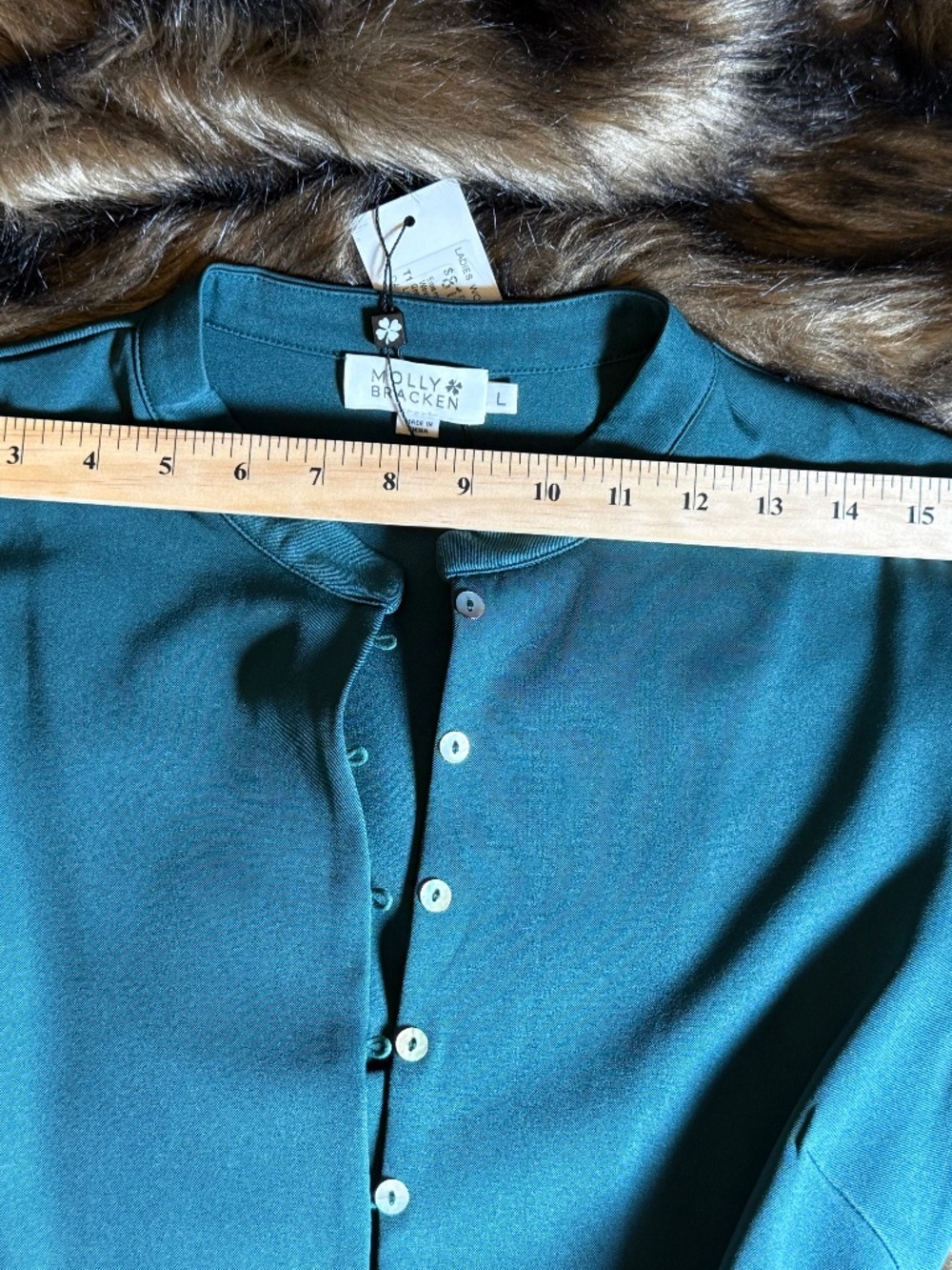 NWT Boutique Brand Molly Bracken Teal Dress BEAUTIFUL (LG) - Picture 13 of 16